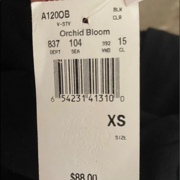 A-line Hawaii made orchid bloom dress size xs black and white - Picture 6 of 6